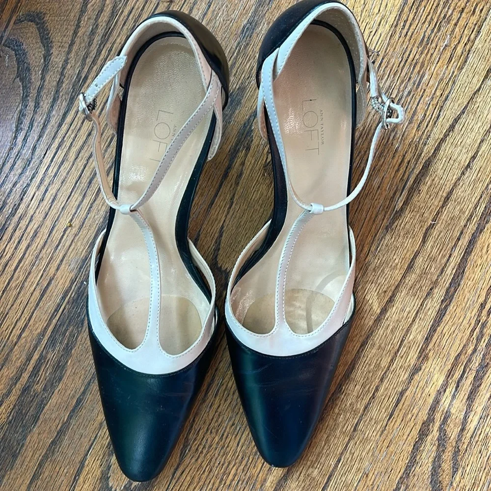Ann Taylor Loft T-strap heels - Picture 3 of 10